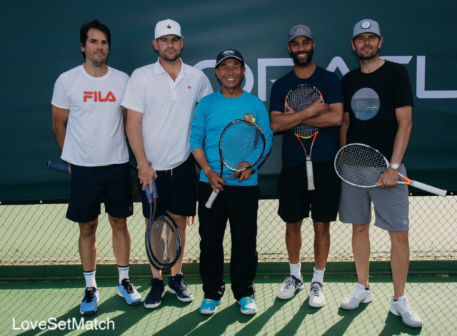 Coach PK with Pros Tommy Haas, Andy Roddick, James Blake & Marty Fish